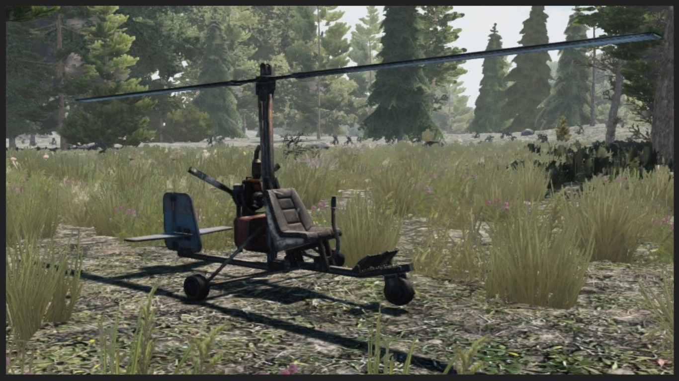 Gyrocopter in 7 Days to Die – endgame aircraft for fast travel