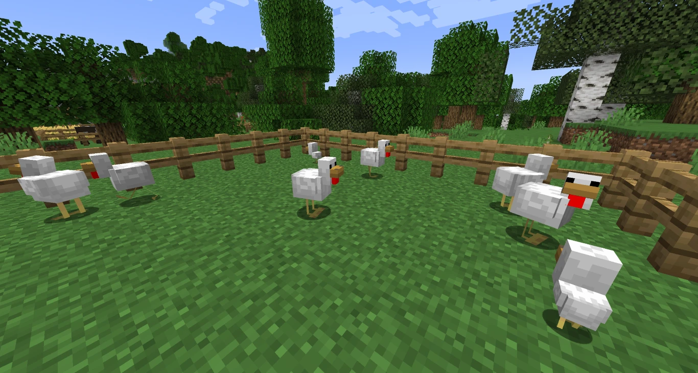 Minecraft Granja automática de pollos 1