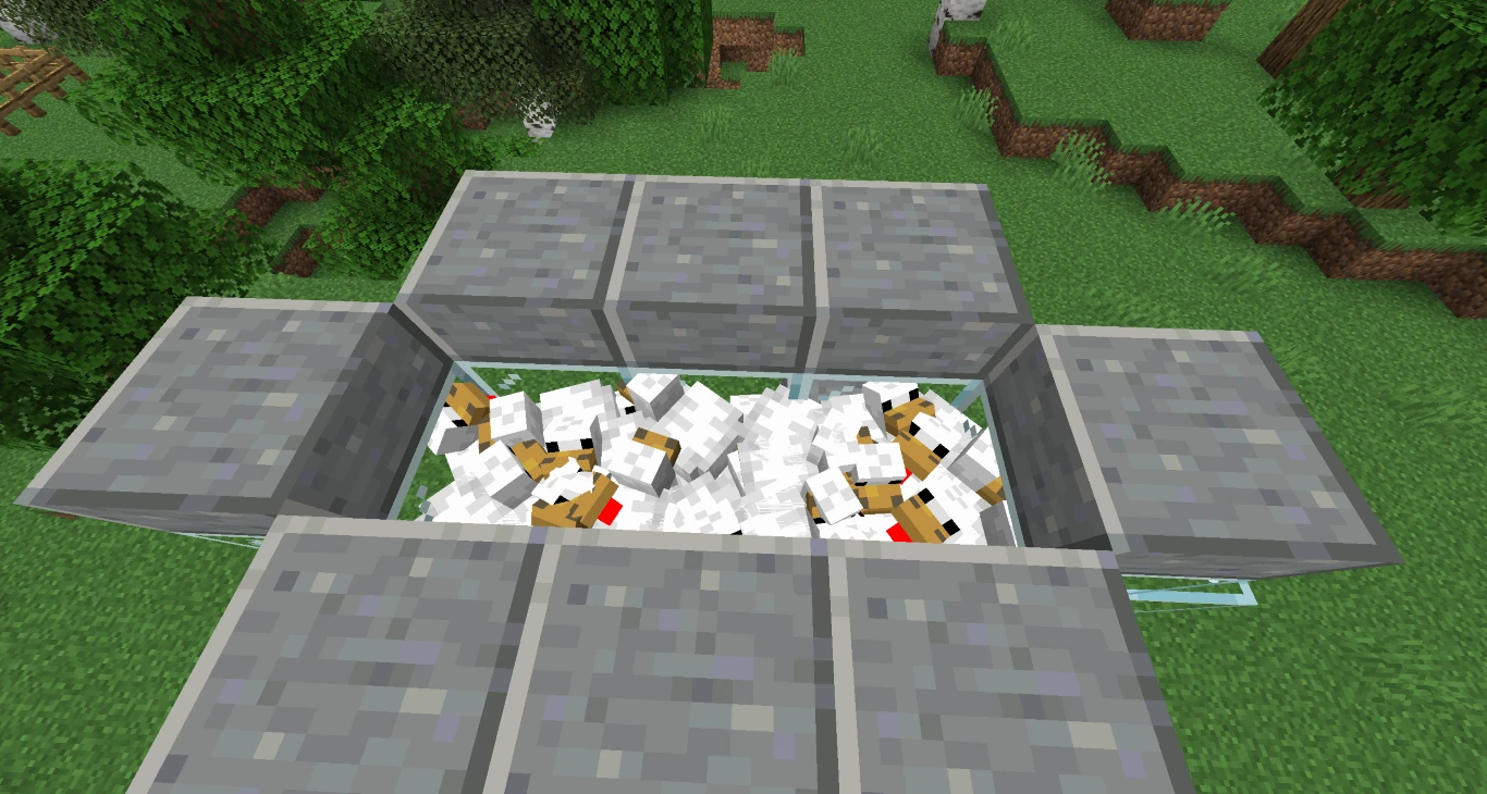 Minecraft Granja automática de pollos 7