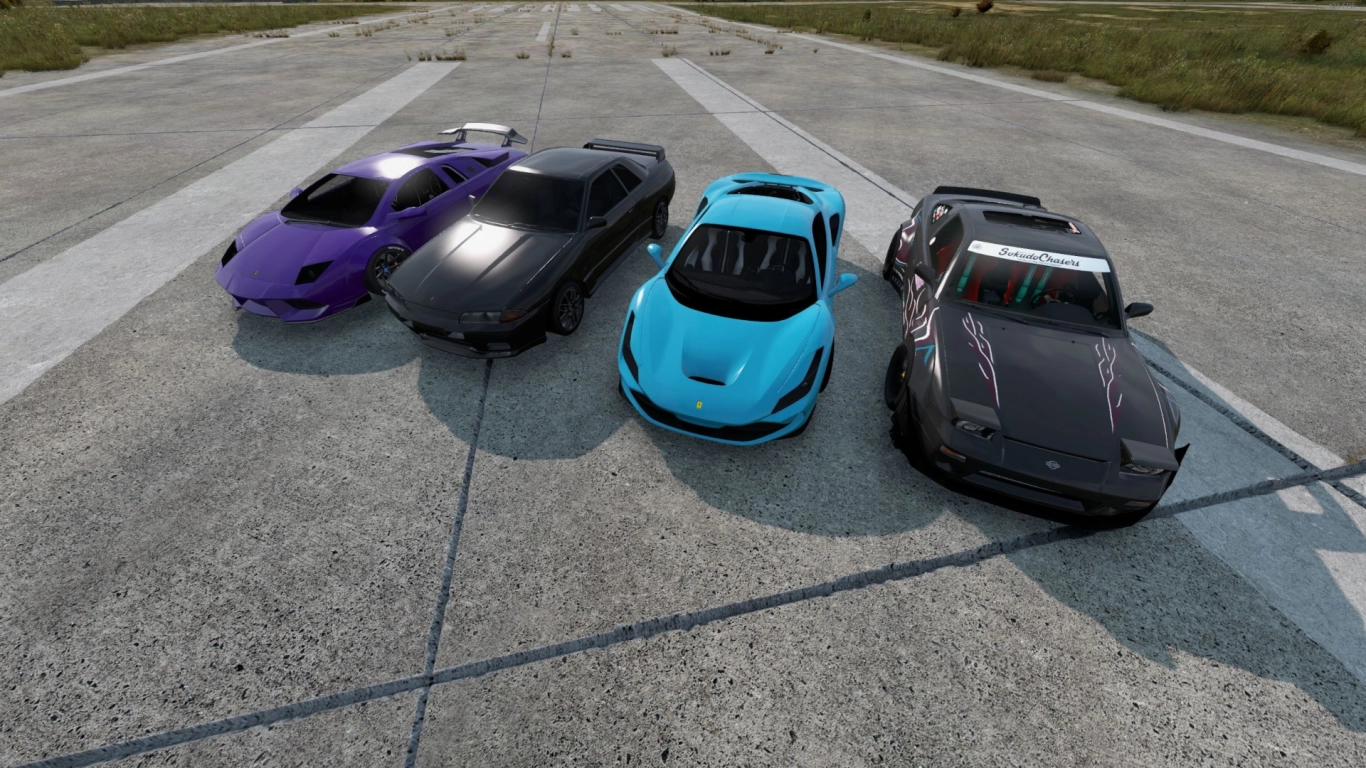 Diverse vehicles with CarPack mod in DayZ