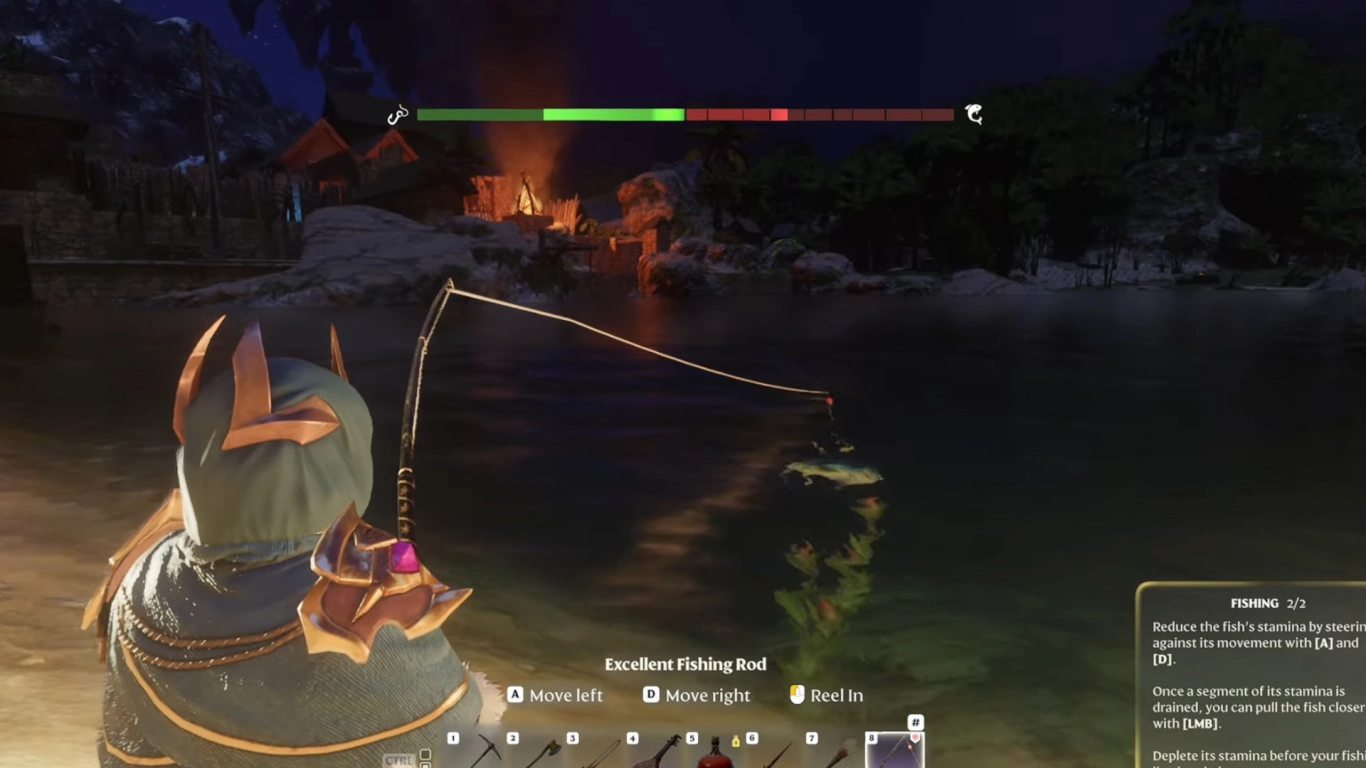 Cómo empezar a pescar en Enshrouded con caña, cebos y ubicación