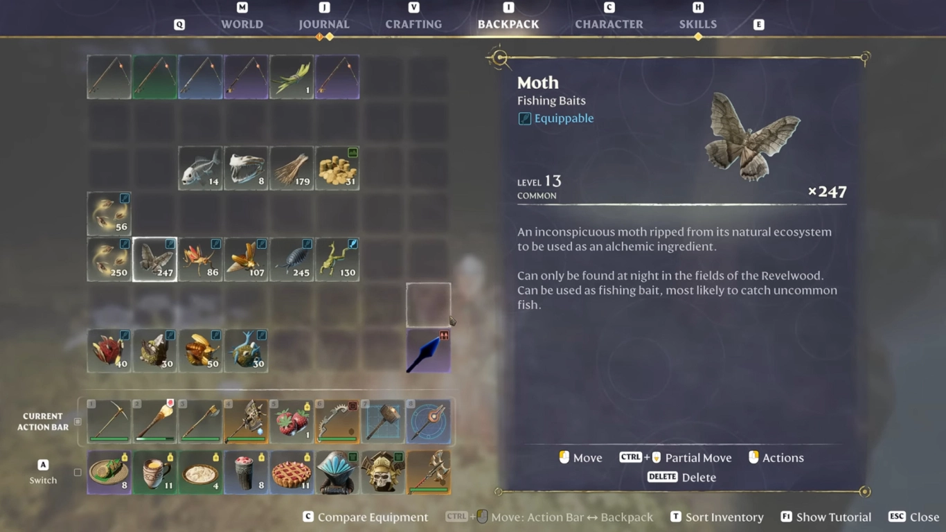 Resumen de cebos en Enshrouded: naturales y fabricables