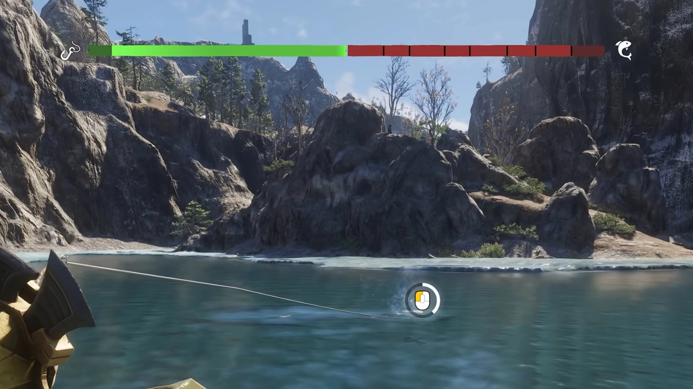 Instrucciones del minijuego de pesca en Enshrouded