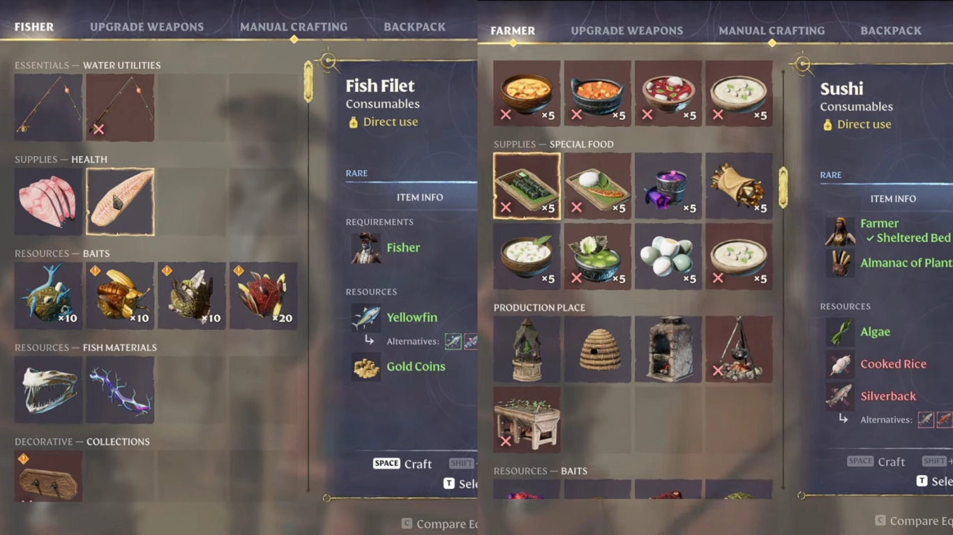 Ventajas y recompensas de la pesca en Enshrouded