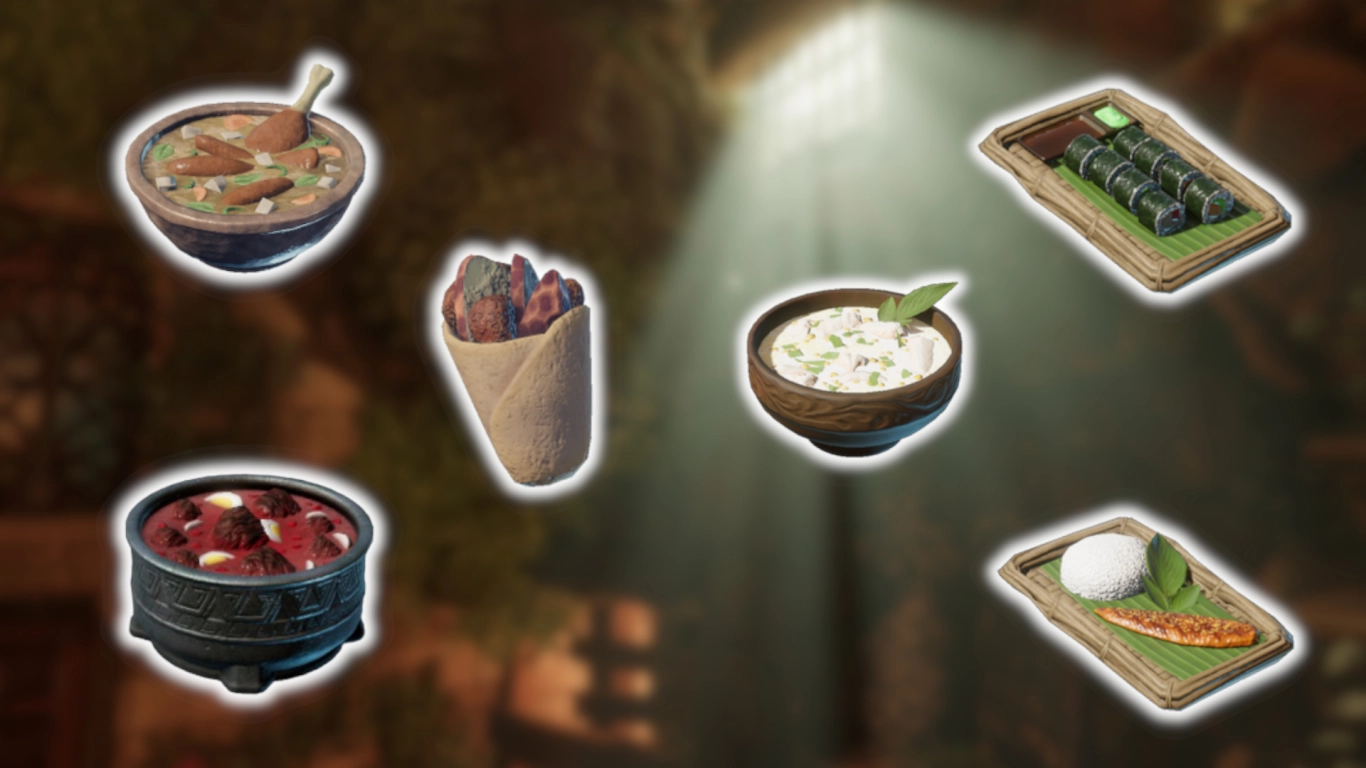 Enshrouded ingredients and food categories at a glance