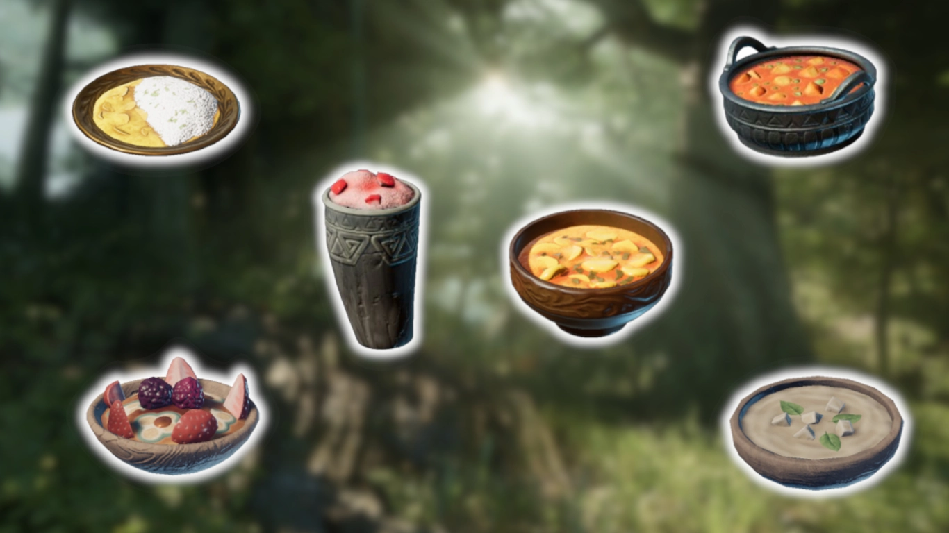 Enshrouded fish, fishing recipes, and underwater breathing buffs