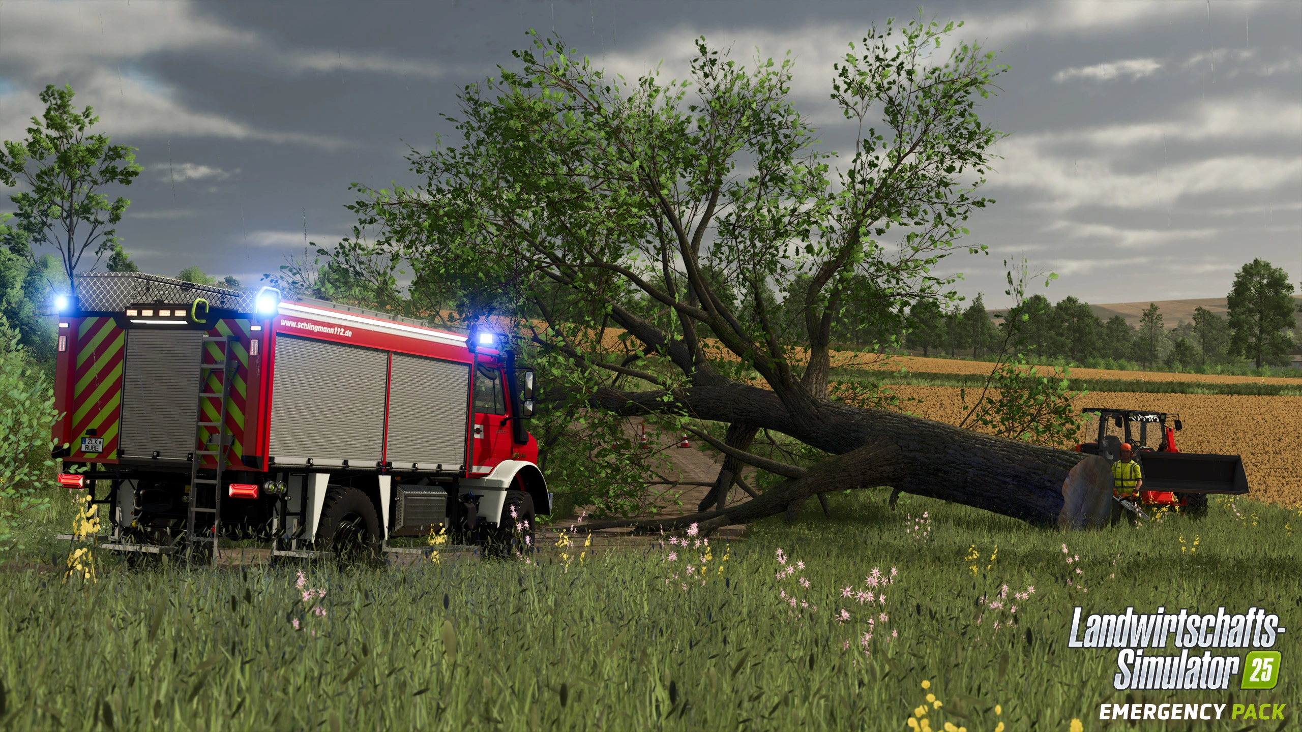 Schlingmann HLF 20 and TLF 3000 in the Farming Simulator 25 Emergency Pack