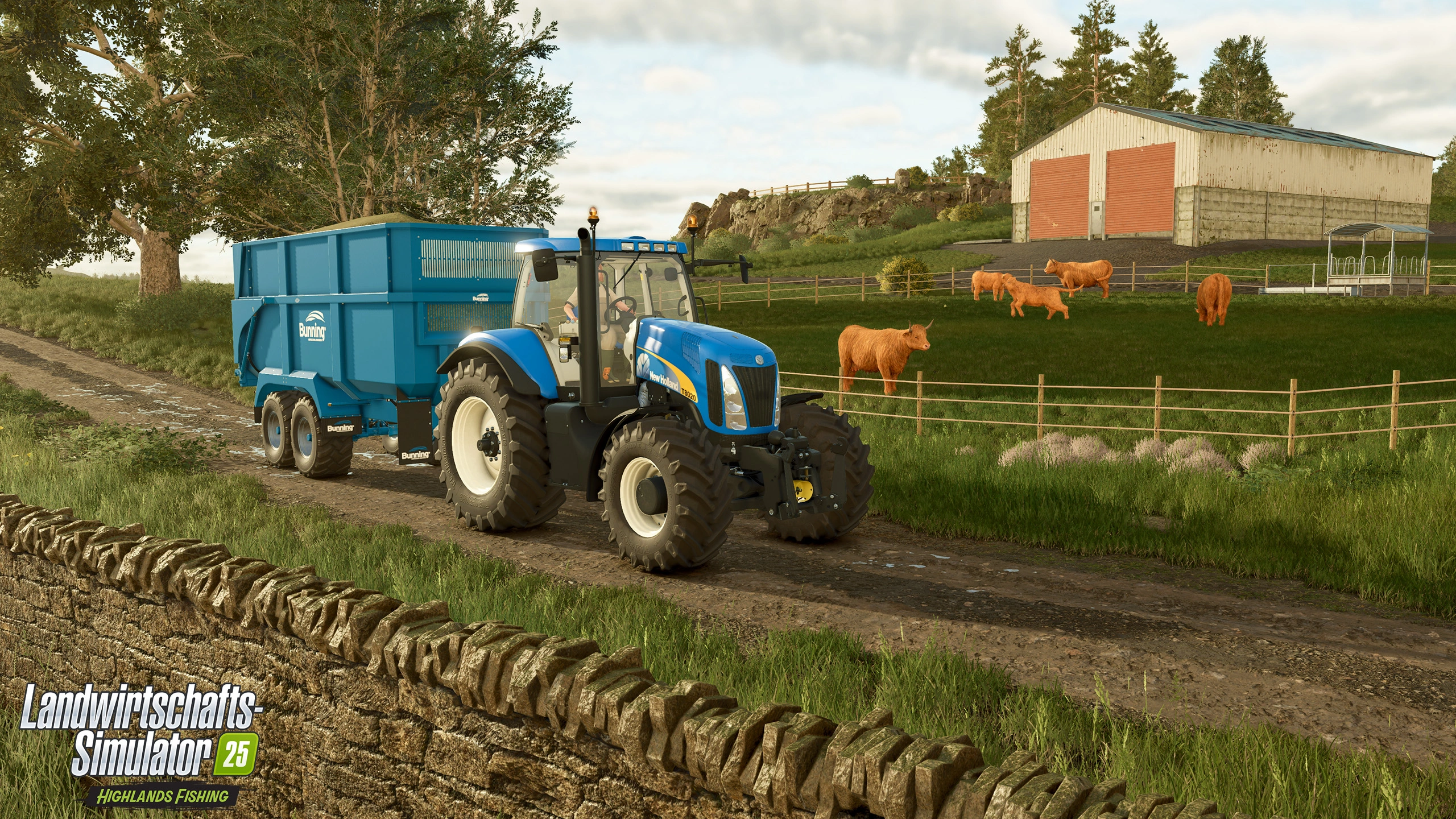 Aquaculture and fishing boat in the Highlands Fishing Expansion for Farming Simulator 25