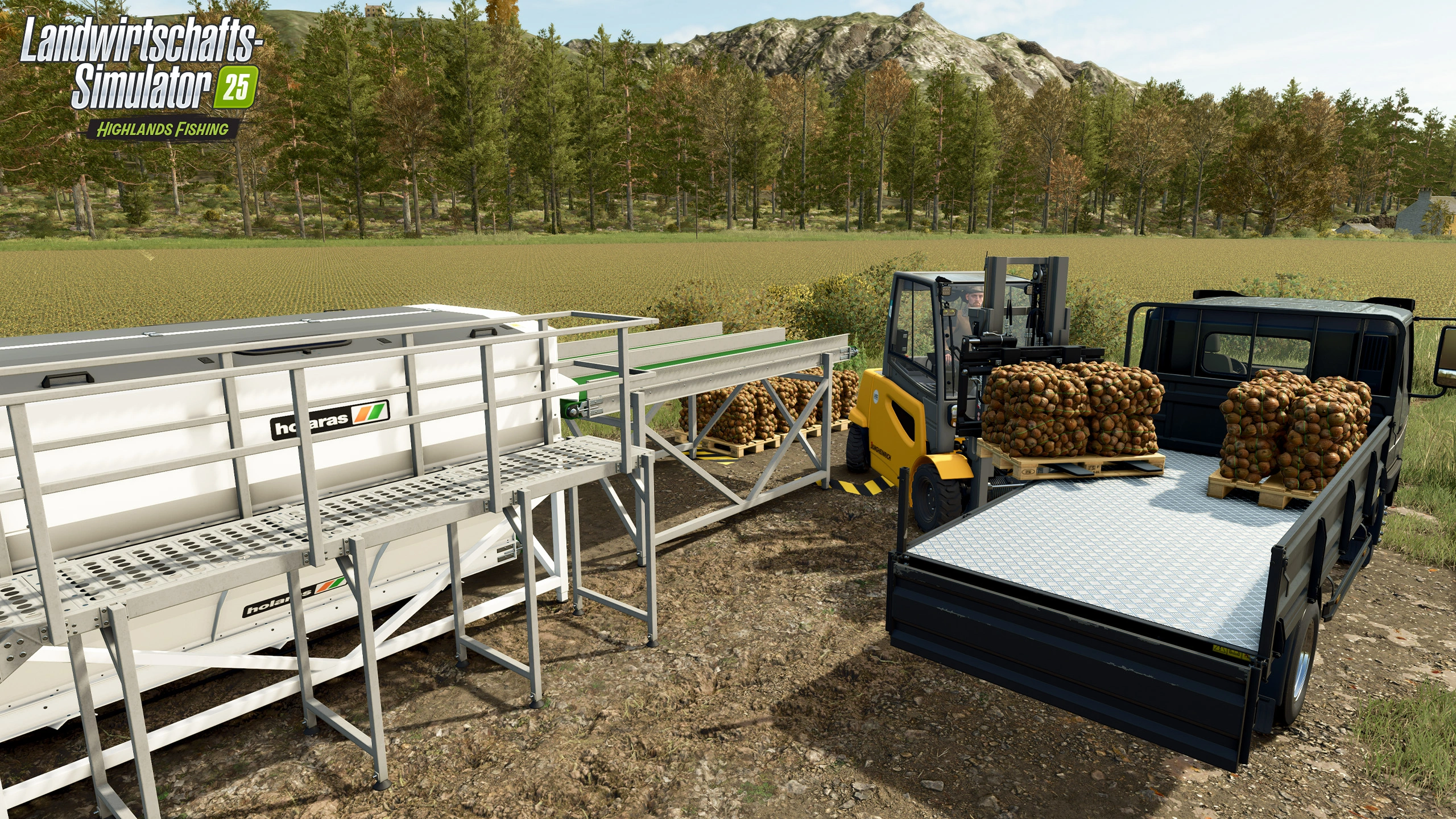 Multiplayer farm on Kinlaig with fishing, onions, and Highland cattle