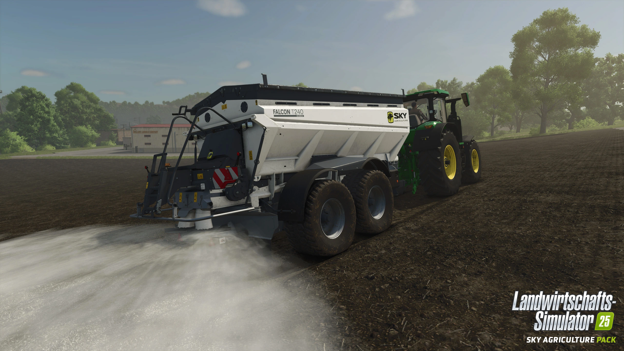 SKY Agriculture Pack in Farming Simulator 25 with seeders and fertilizer spreaders