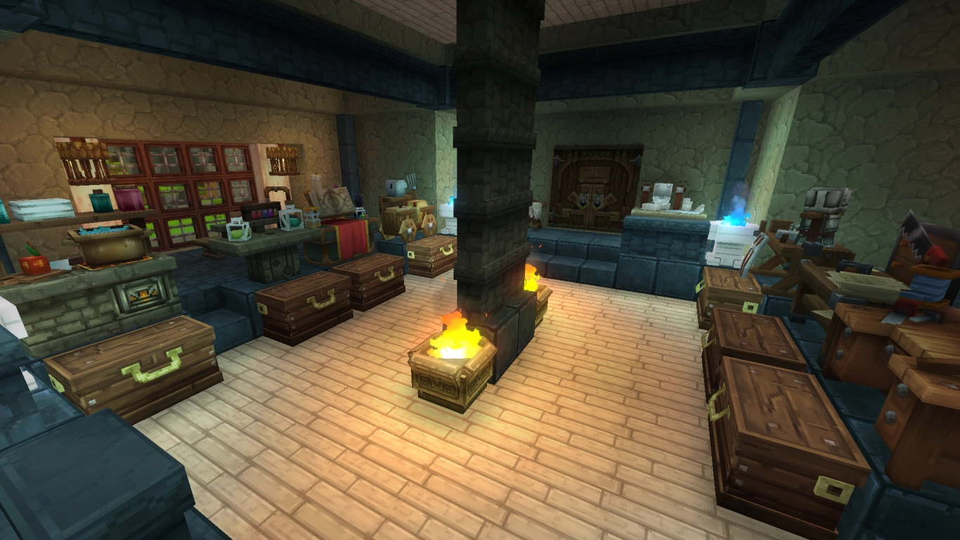 Templo de spawn de Hytale como base inicial segura