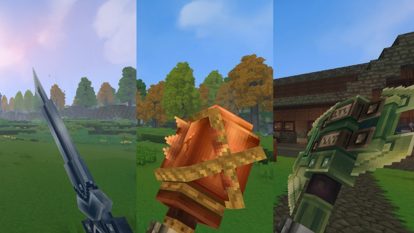 All weapon types in Hytale: melee and ranged