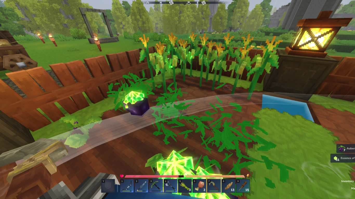 Hoz de Hytale para cosechar grandes campos rápidamente