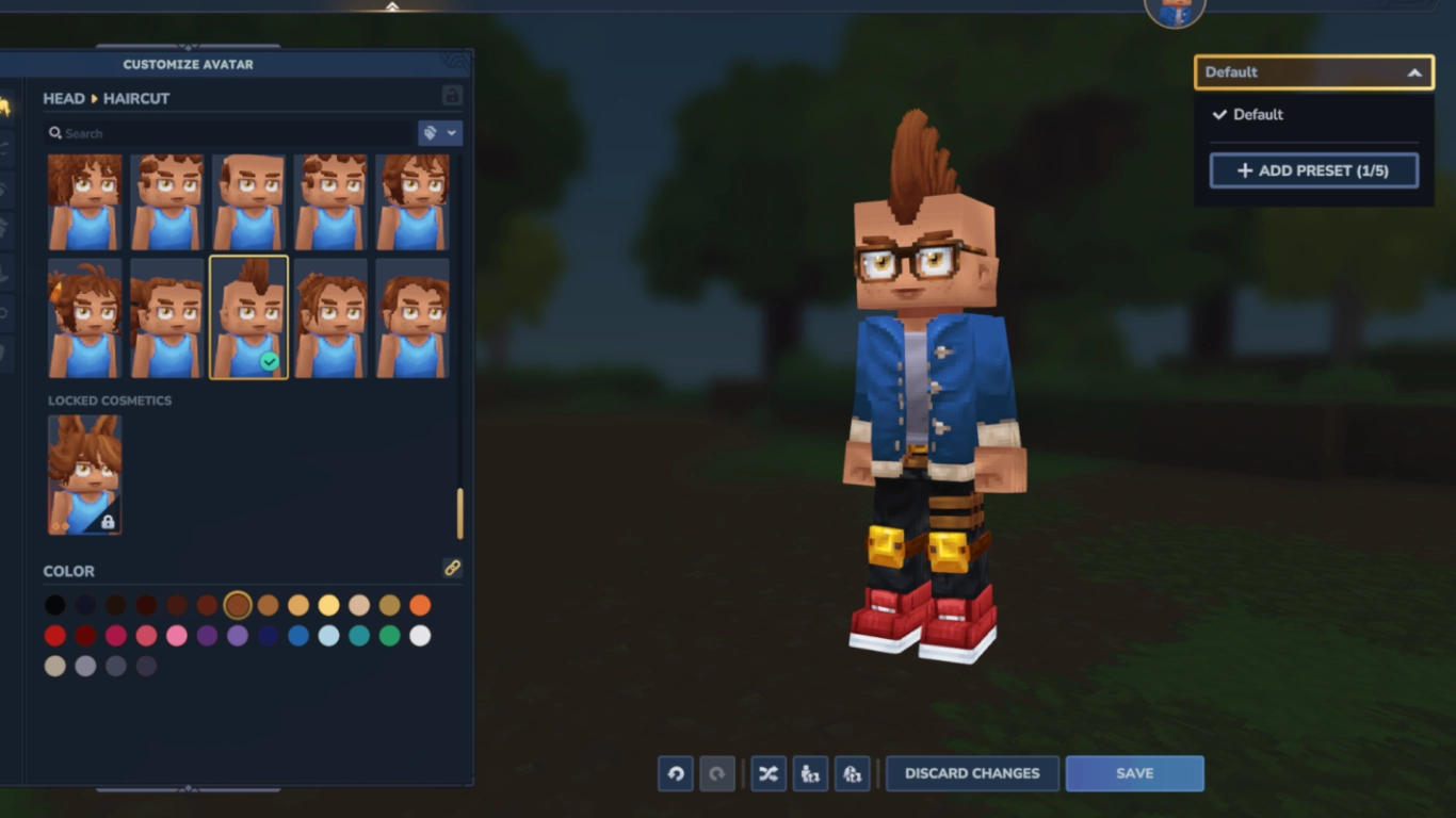 Personalización de personaje en Hytale con nuevos peinados y preajustes