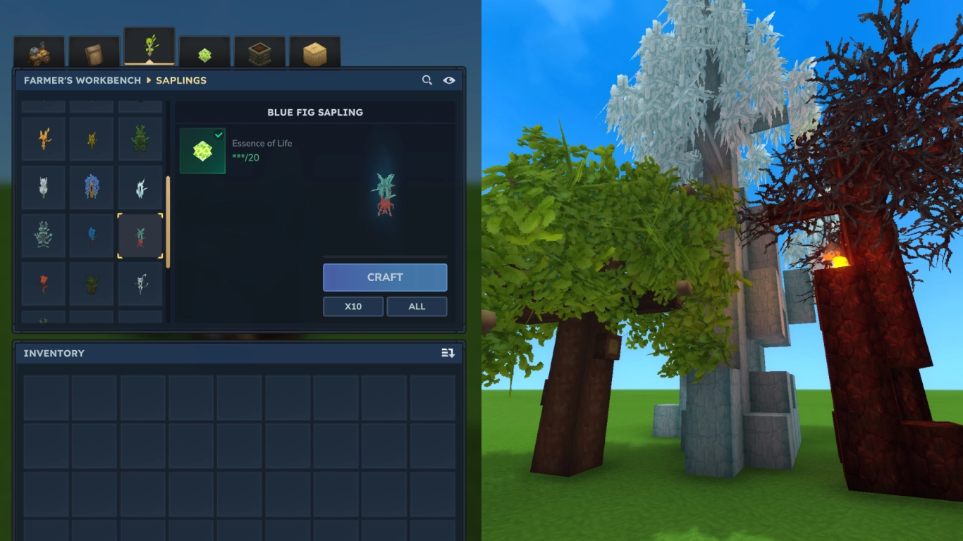 Hytale Farmer’s Workbench: New trees, saplings, and wood types in Update 4