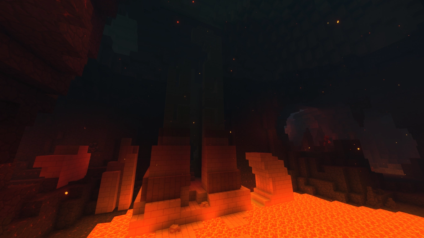 Hytale Howling Sands cuevas profundas con basalto lava y templos