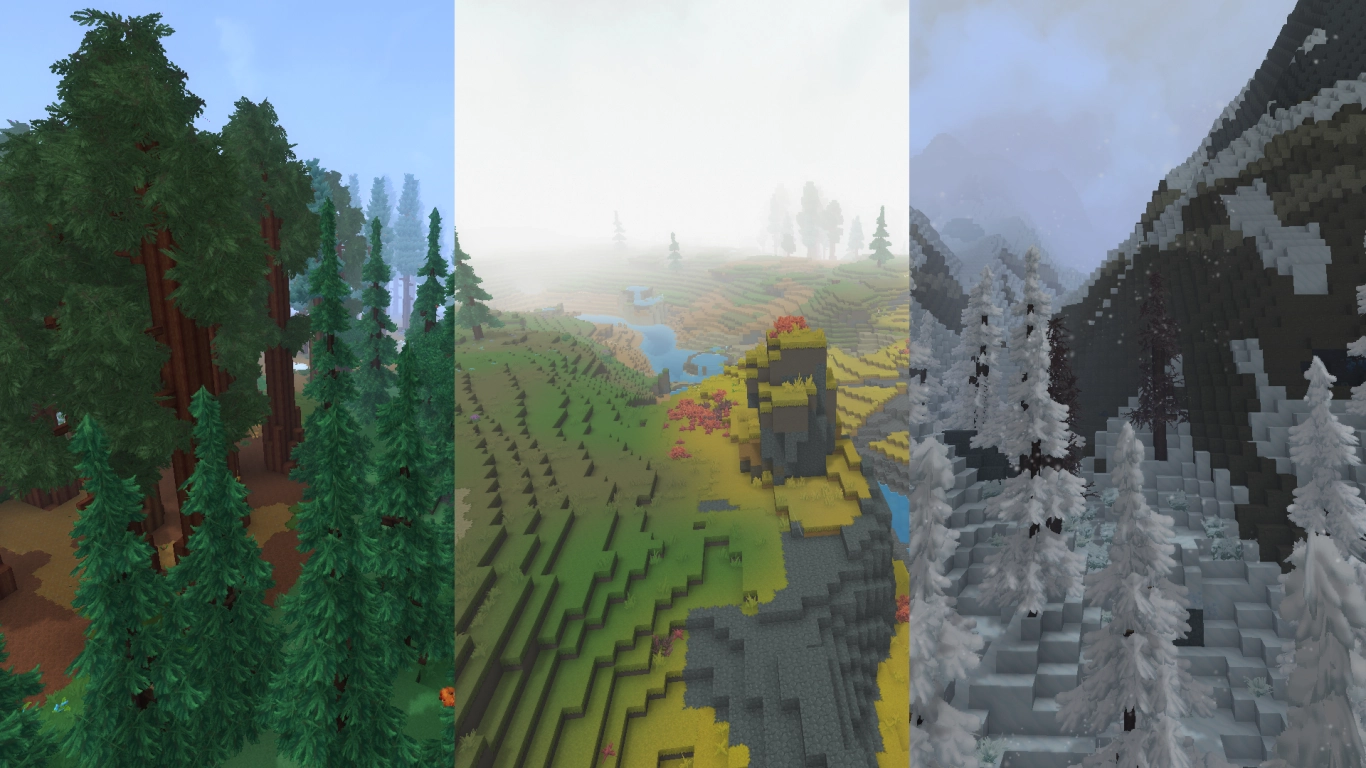 Hytale Whisperfrost Frontiers biomas y animales en la Zona 3