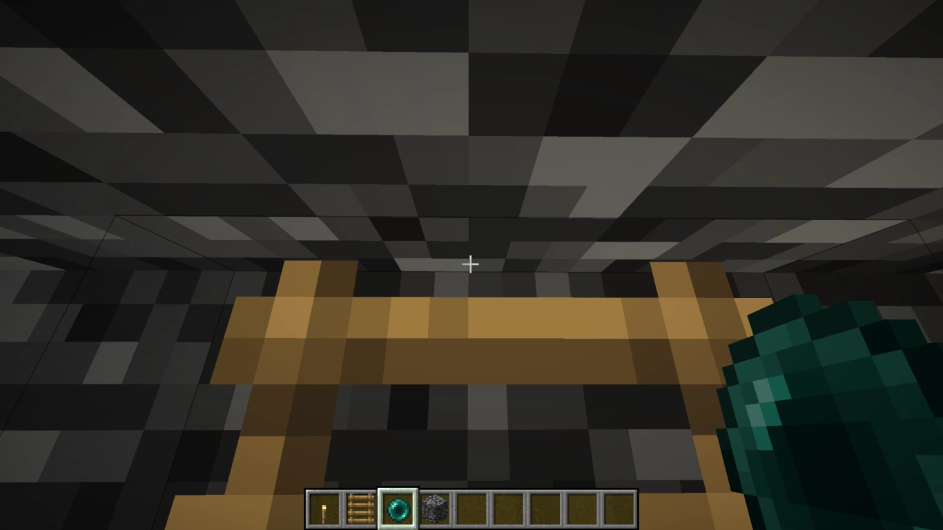 Throwing Ender Pearl at Bedrock