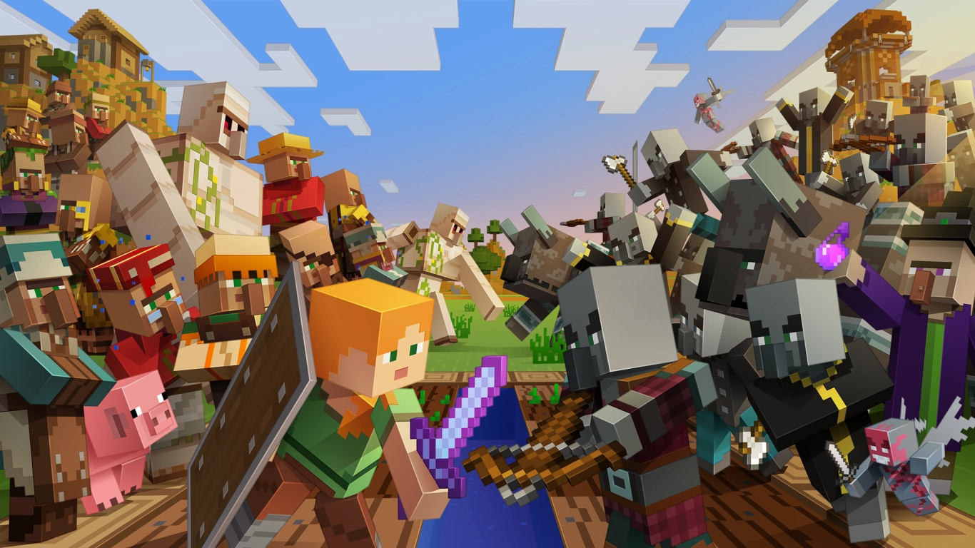 Minecraft 1.14 Village and Pillage with new villages, raids, and workstations