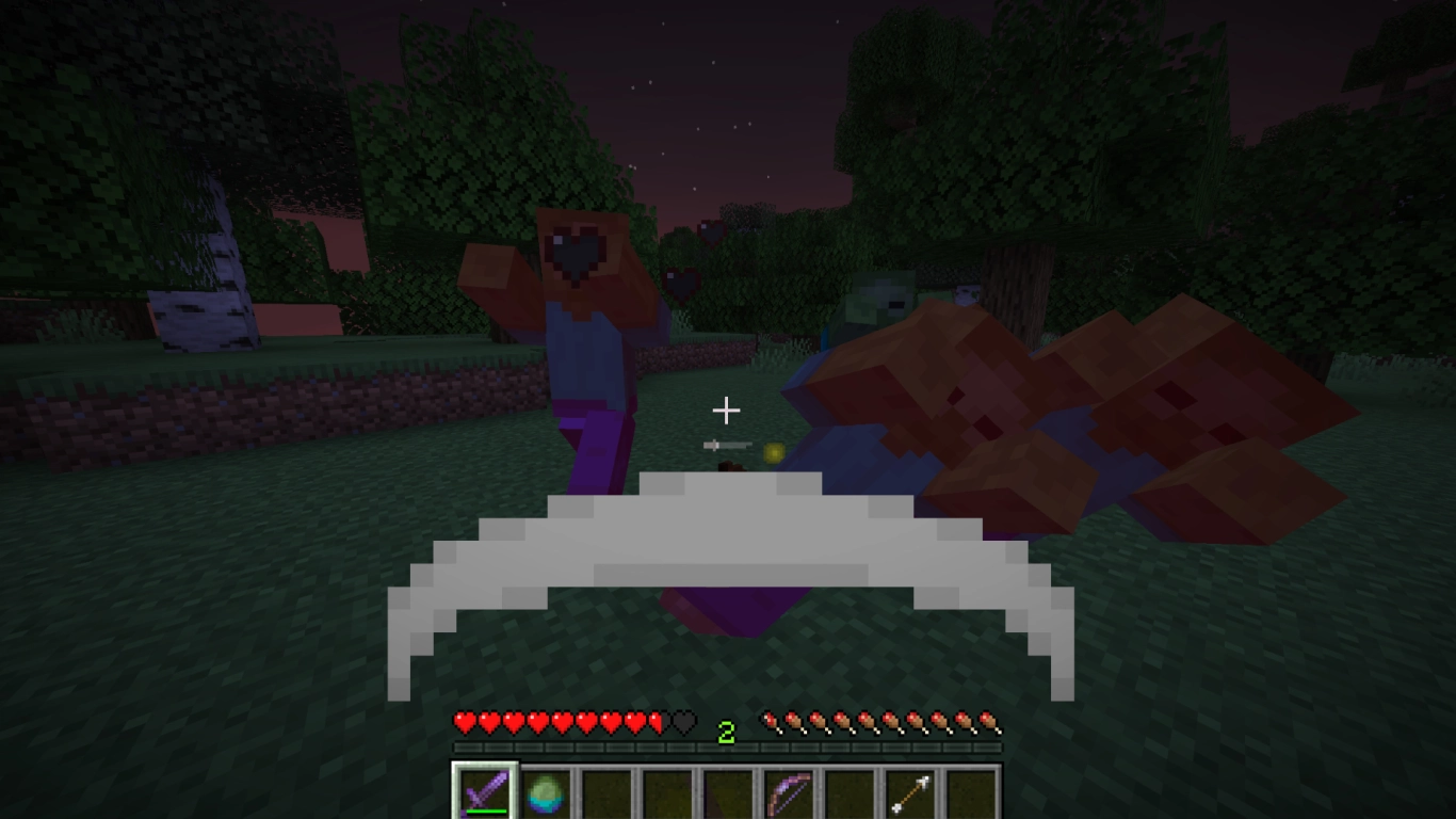 Minecraft sword enchantment Sweeping Edge hits multiple nearby enemies