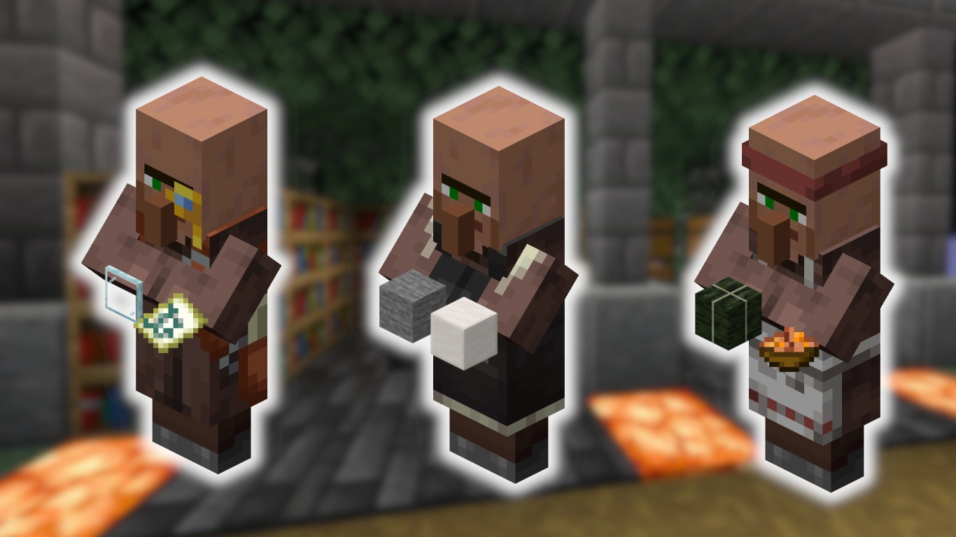 Herrero y herrero de herramientas en Minecraft: herramientas encantadas y granja de hierro para esmeraldas