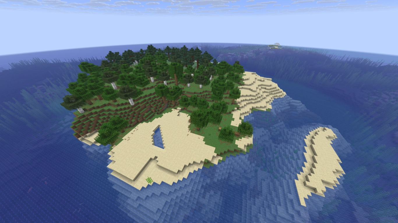 Minecraft Survival Island challenge with seed and resource planning