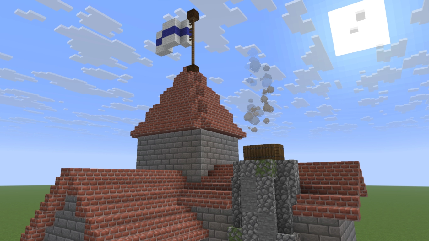 Details for Minecraft roofs: dormer, chimney, terrace, and more decorations