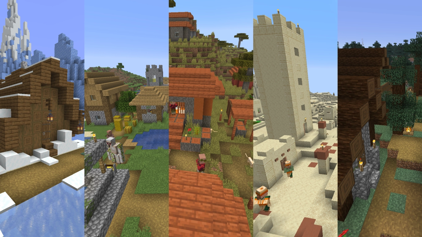 All Minecraft village variants by biome with house styles and loot