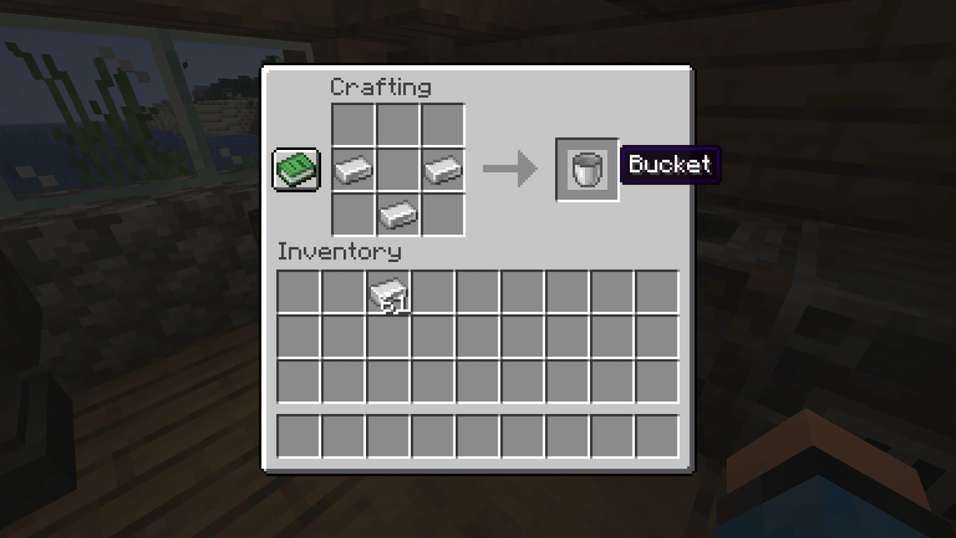 Crafting Minecraft buckets with iron ingots: recipe and where to find them in dungeons, villages, and other structures