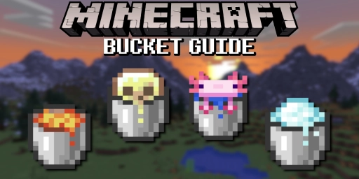 Minecraft buckets: water, lava, milk & animal transport explained