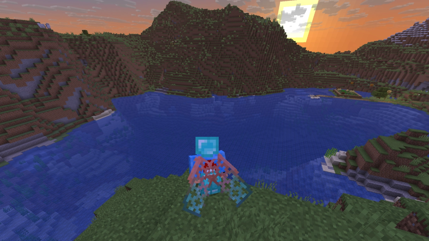 Elytra flight in Minecraft with safe landing and obstacle avoidance
