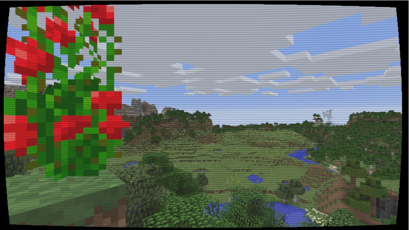 Super Secret Settings y shader 3D anaglifo de Minecraft