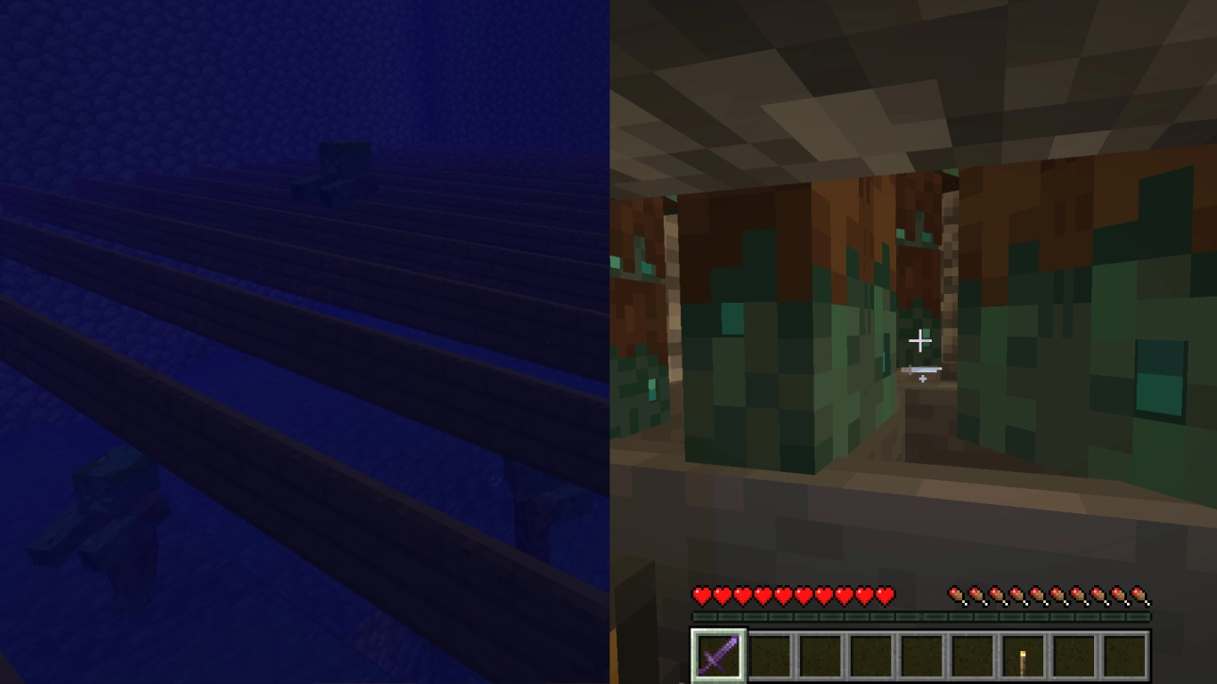 Drowned farm slabs to prevent spawns and safe kill area
