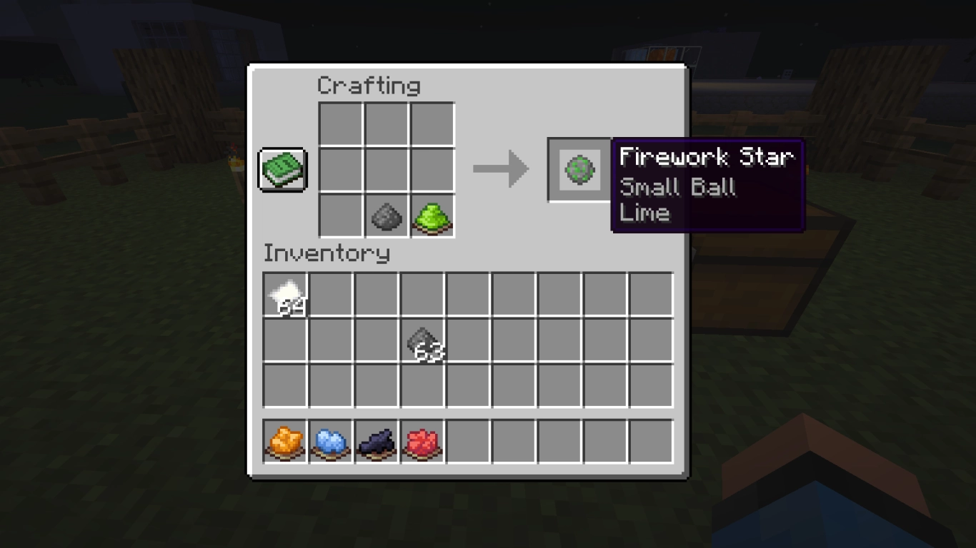 Customize Minecraft firework stars: combine colors, shapes, and effects