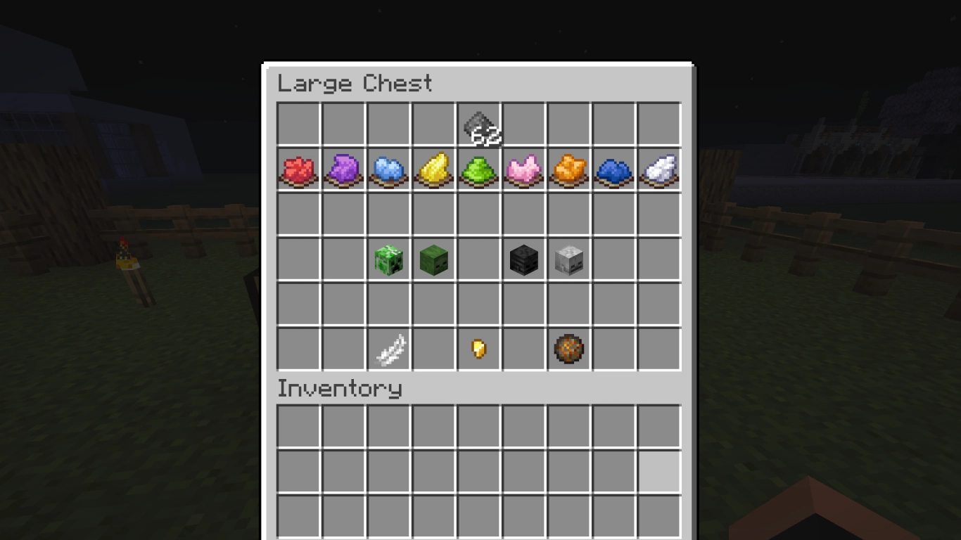 Four shapes for Minecraft firework stars: Large Ball, Creeper, Burst, and Star