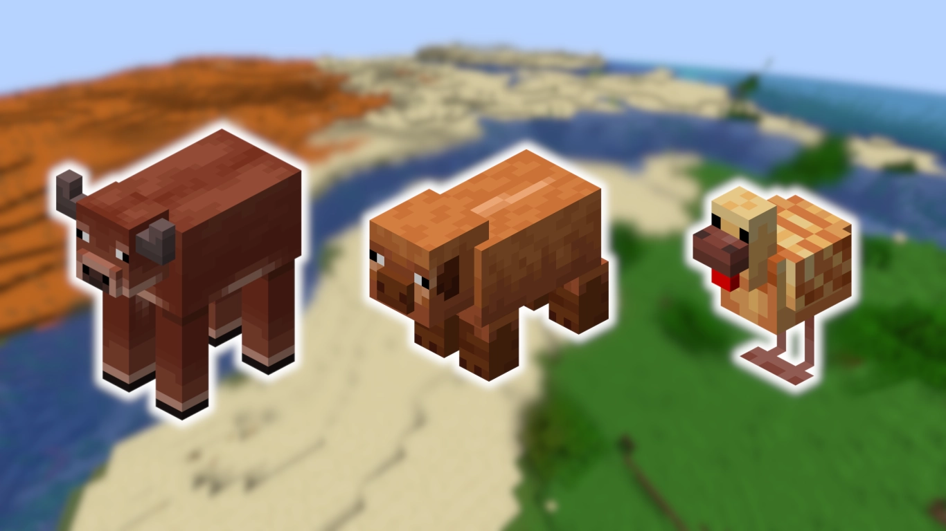 Ovejas con diferentes colores de lana en Minecraft