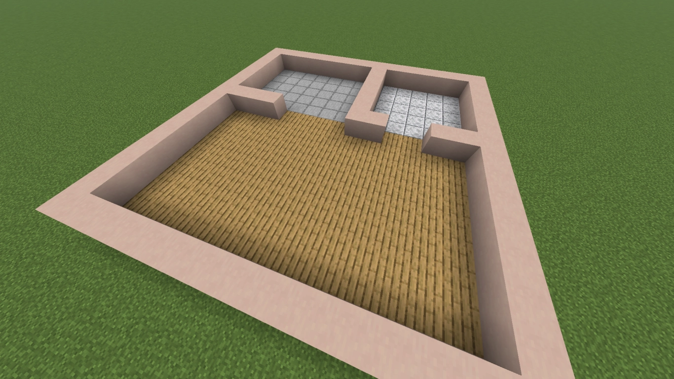 Distribución del interior en Minecraft: planifica las estancias según su función y mídelo con bloques temporales