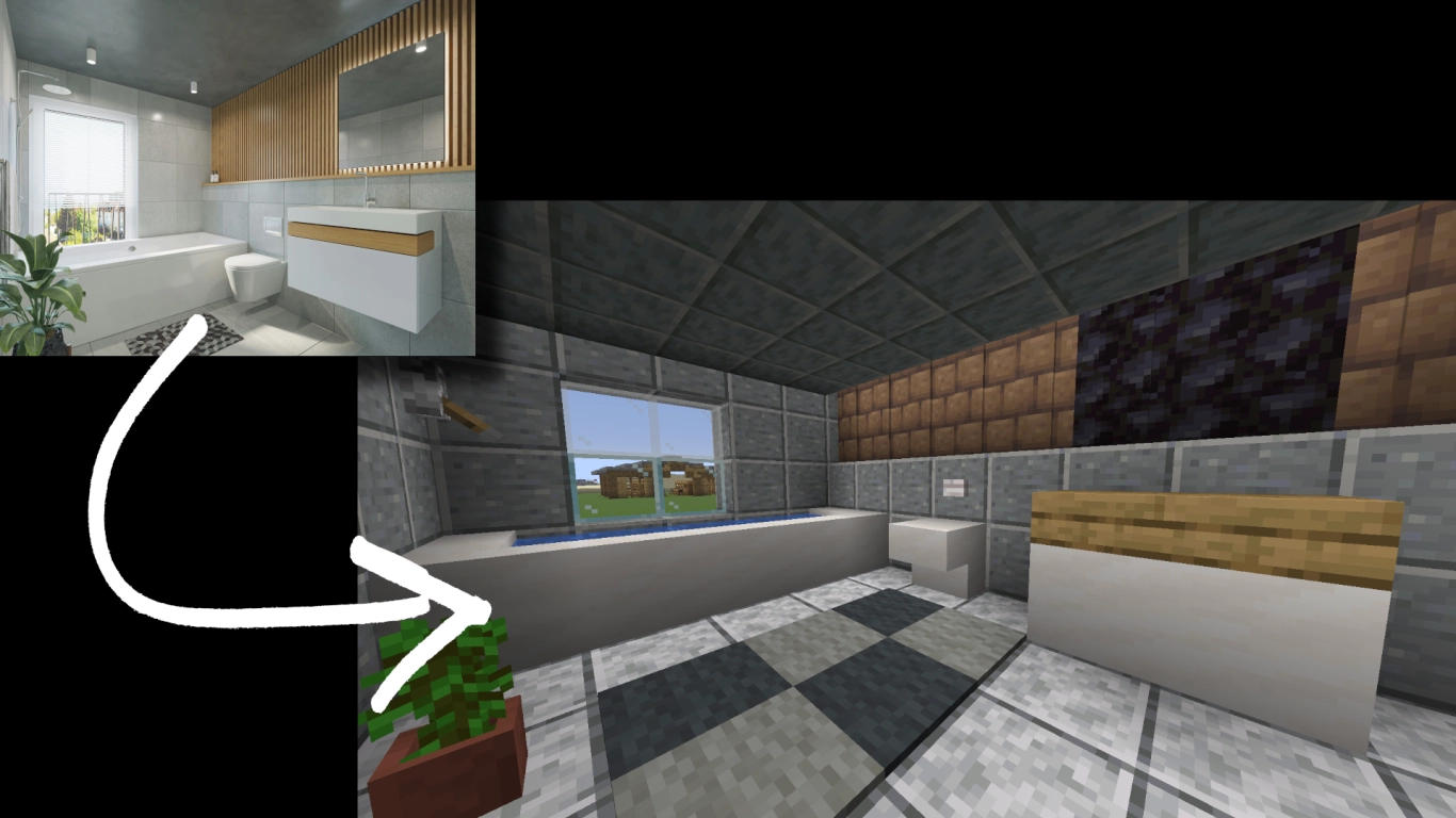 Inspírate en el mundo real y otros medios para la decoración interior de Minecraft