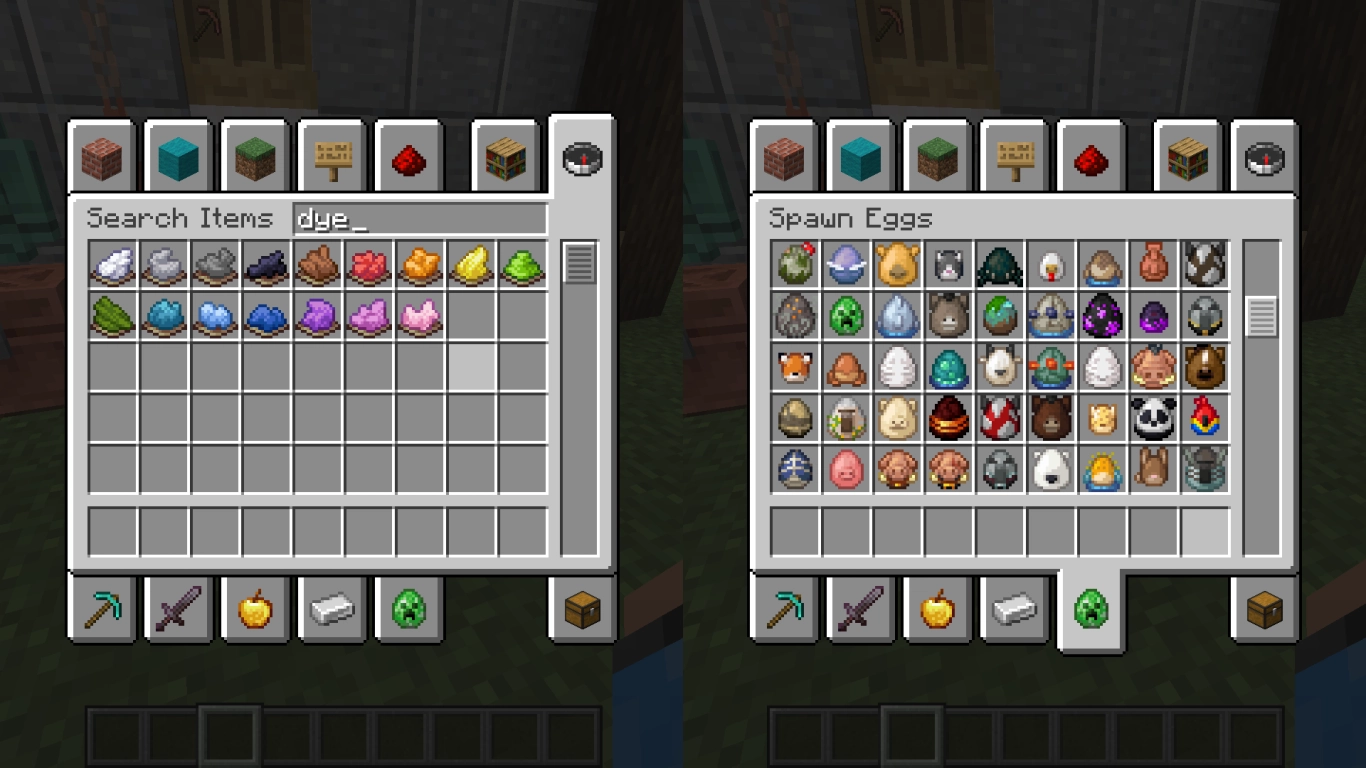 Texturas renovadas en Minecraft 1.21.9: tintes y huevos generadores