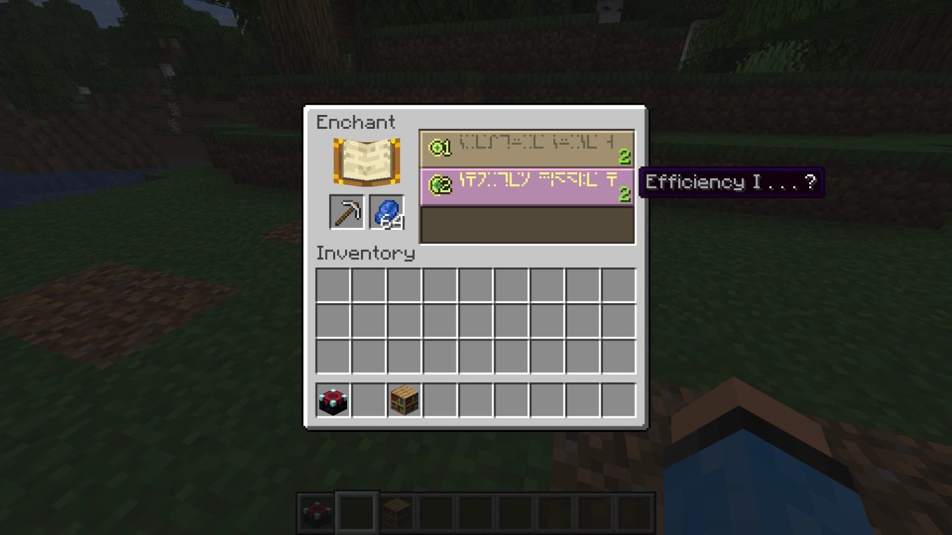 Minecraft enchanting table: Standard Galactic Alphabet and what the script means