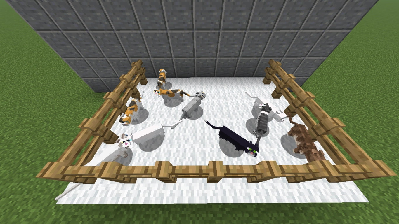 Minecraft achievement A Complete Catalogue – tame all 11 cat variants
