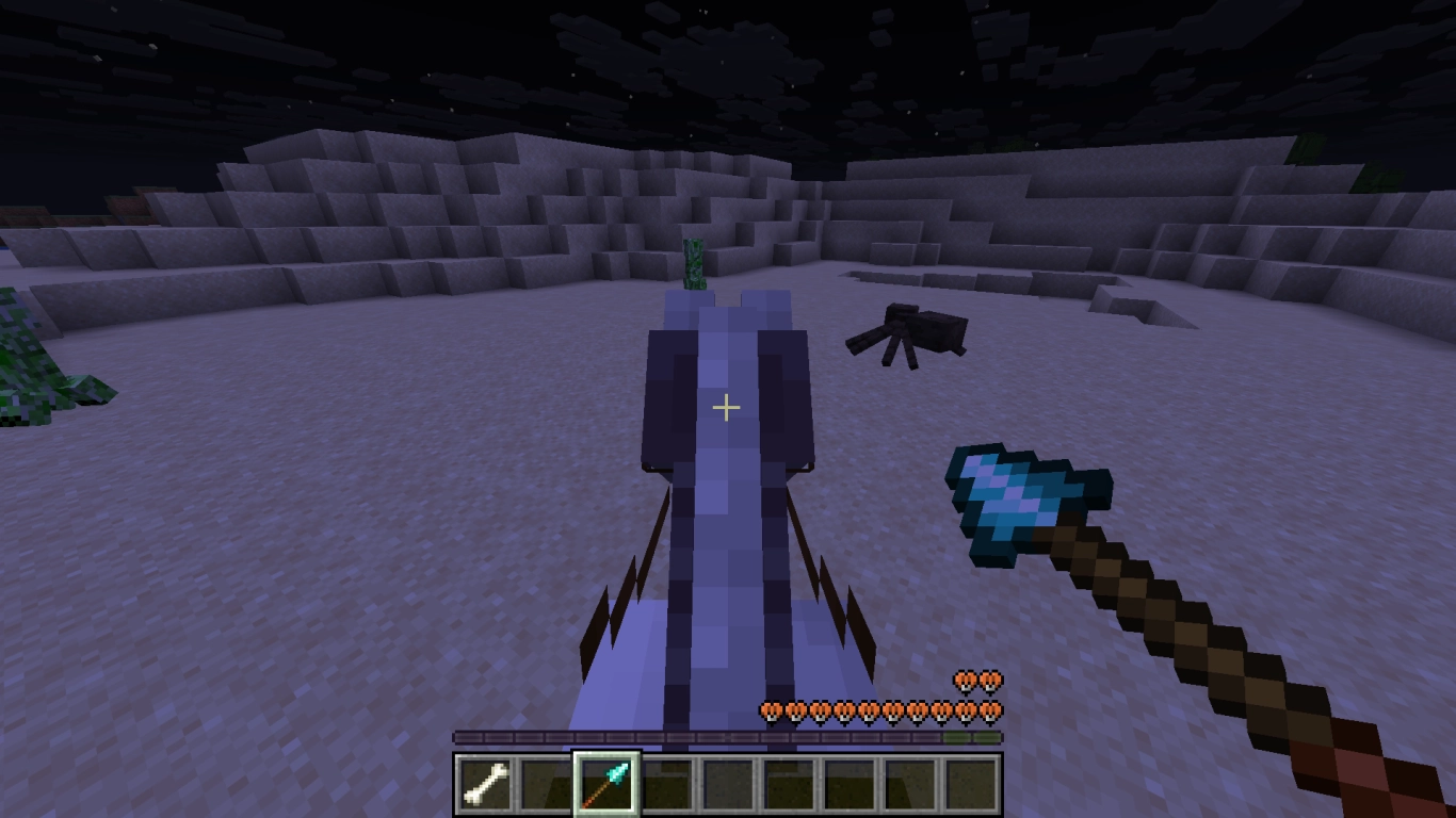 Minecraft spear charged attack executed precisely