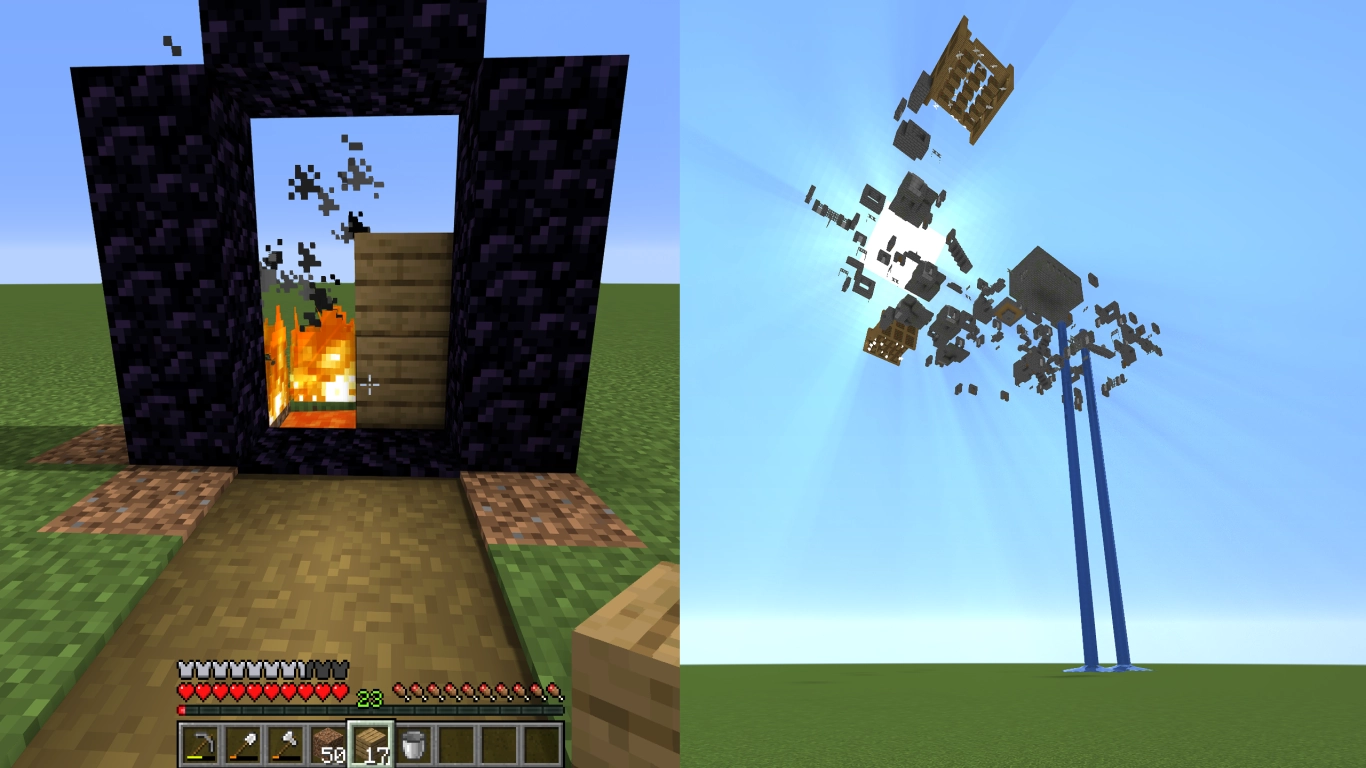 Building a Minecraft Nether Portal in Superflat