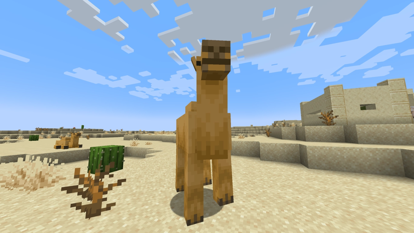 Minecraft new animals: frogs in swamps, goats in mountains, camels in desert villages