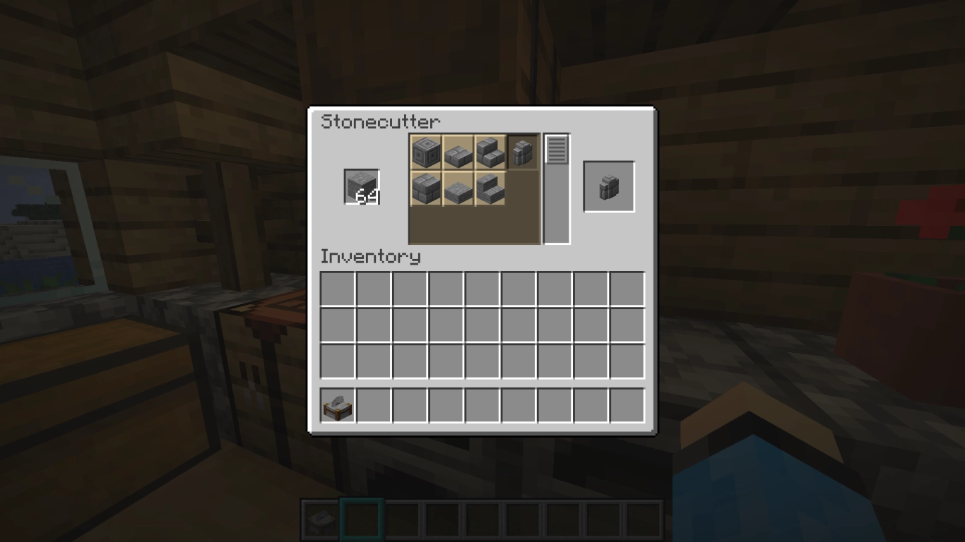 Minecraft Stonecutter for efficient crafting of slabs, stairs, and walls