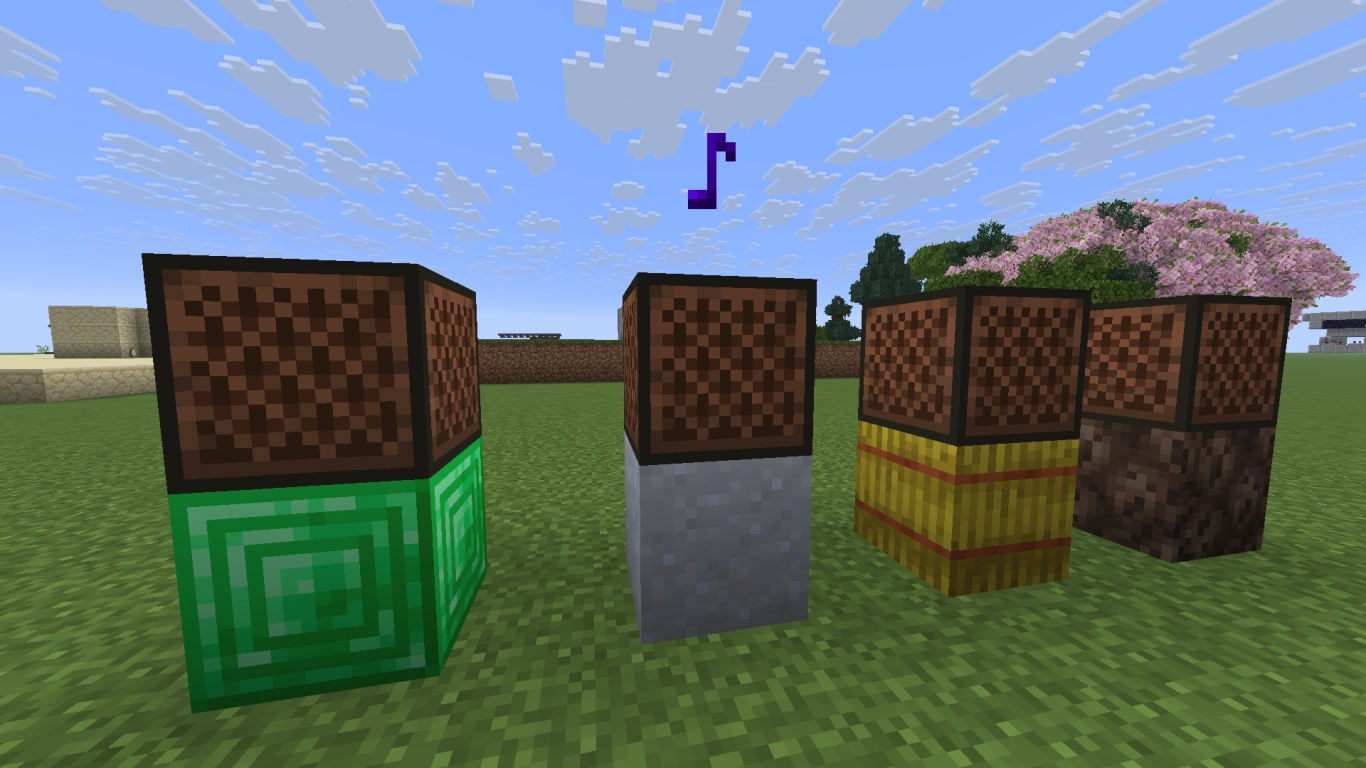 Minecraft Note Blocks with instruments and Redstone for music