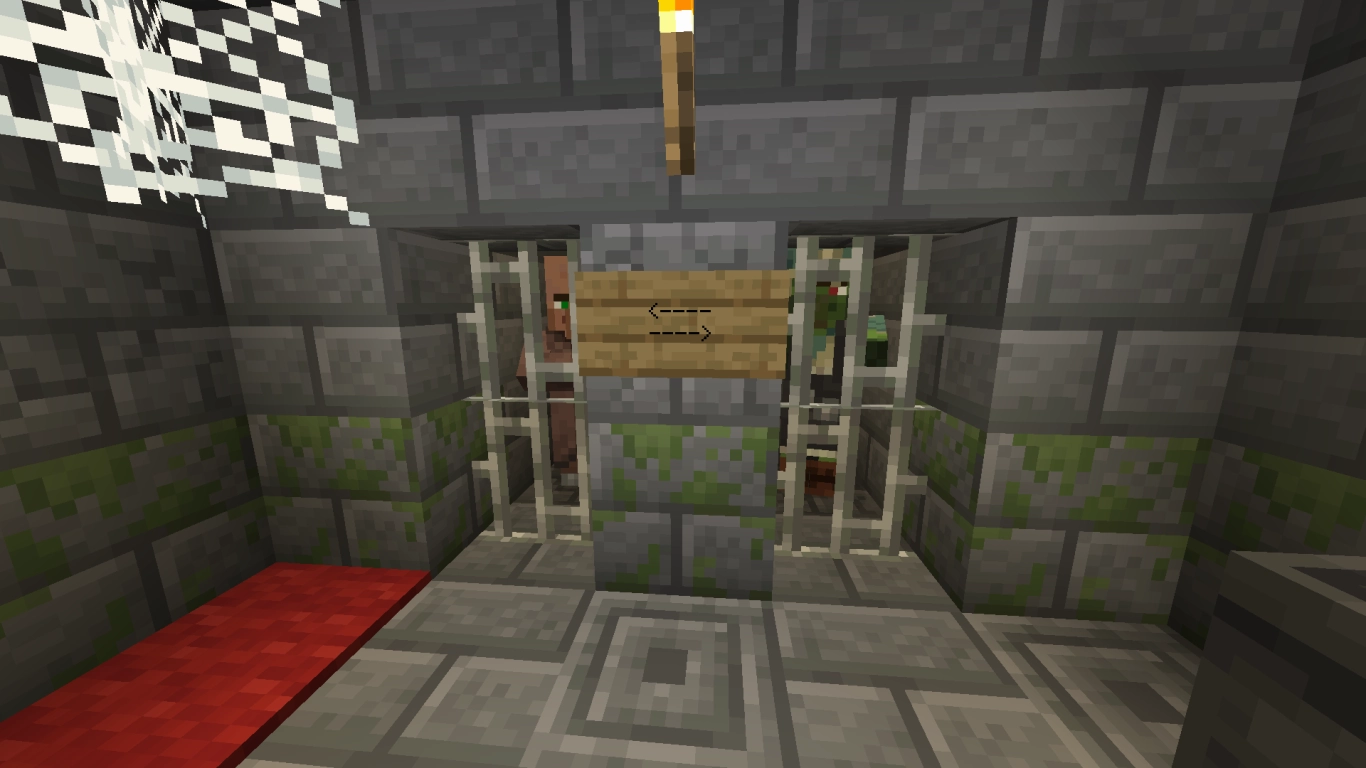 Cure zombie villagers faster: Splash Weakness, golden apple, iron bars and beds