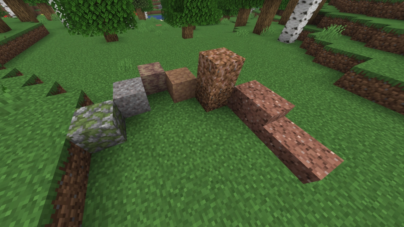 Selecting a color palette and matching materials for Minecraft paths and trails