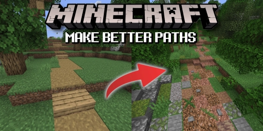 Construir caminos en Minecraft: tutorial de senderos y carreteras realistas