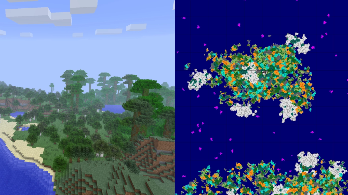 Minecraft Release 1.0 to 1.6.4: vast oceans, villages, and temples